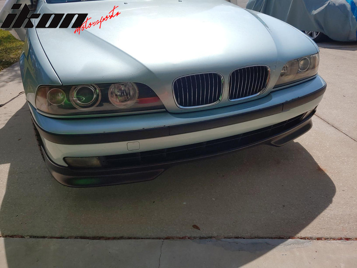 Front Bumper Lip Compatible With 1997-2000 BMW E39 5-SERIES, Mtec Style PU Black by IKON MOTORSPORTS