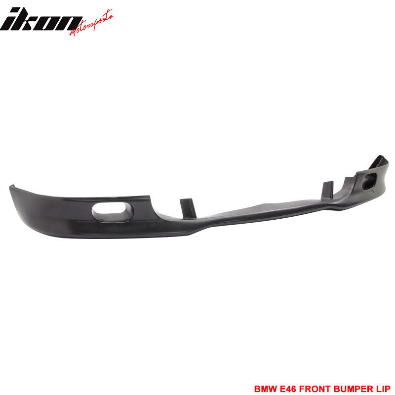 Fits 99-01 BMW E46 3-Series Sedan Euro Style Front Bumper Lip Spoiler Bodykit PU