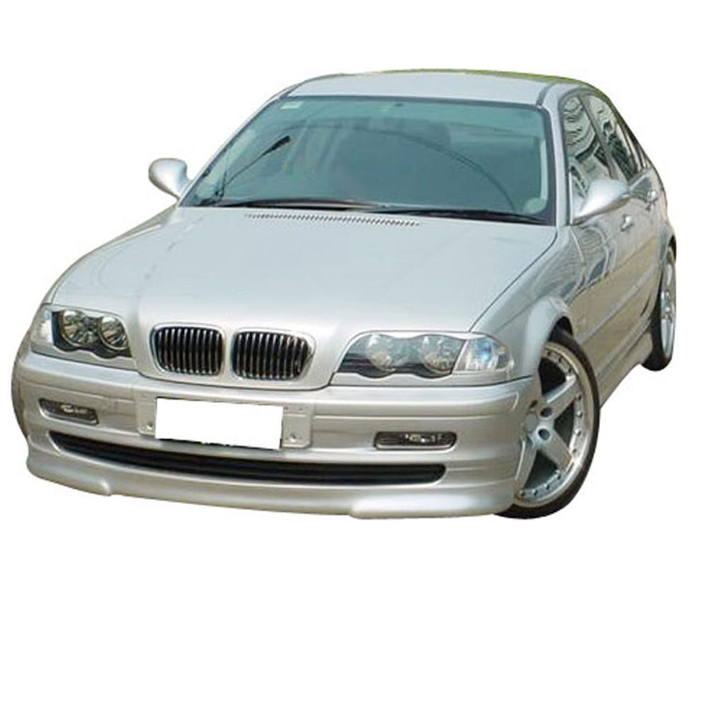 Front Bumper Lip Compatible With 1999-2001 BMW 3 Series E46, H2 Style Air Dam Chin Spoiler Unpainted Poly Urethane PU by IKON MOTORSPORTS