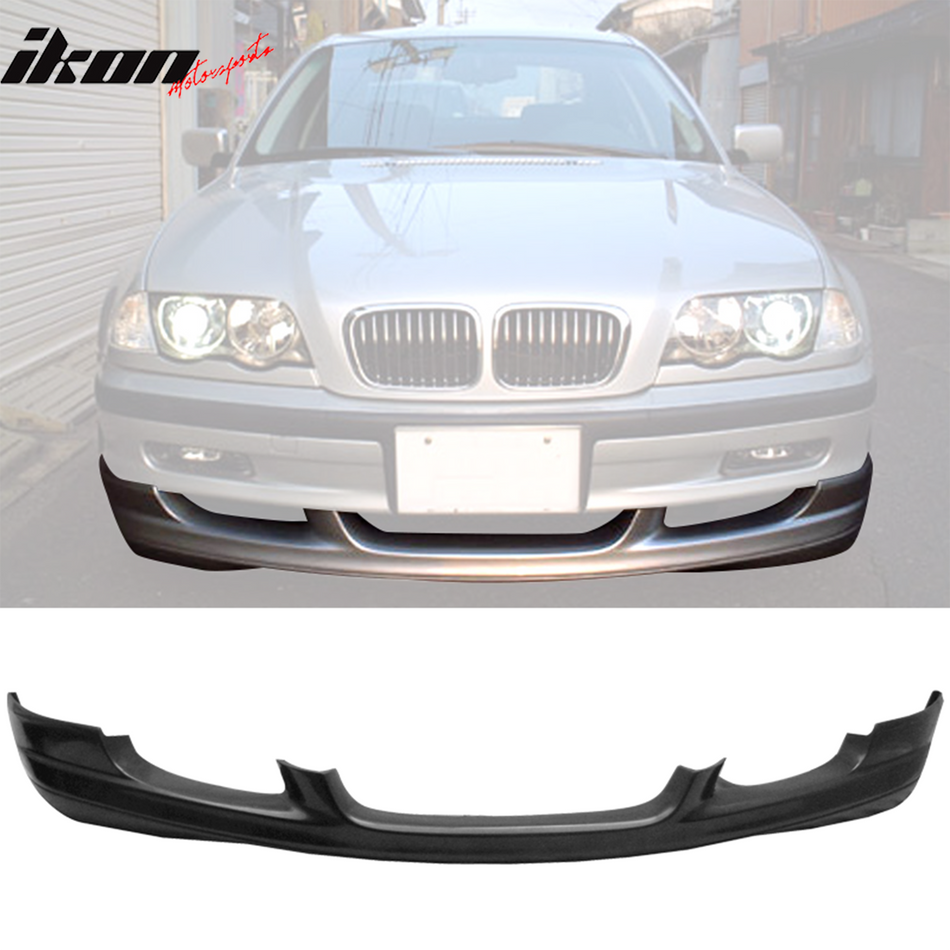 1999-2001 BMW E46 Euro Style Black Front Lip SplitterChin Spoiler PU