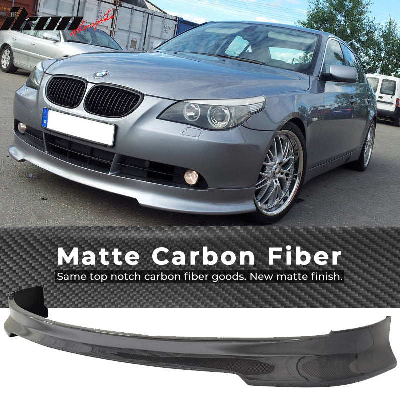 Fits 04-08 BMW E60 E61 5 Series Pre LCI C Style Front Bumper Lip - CF/MCF