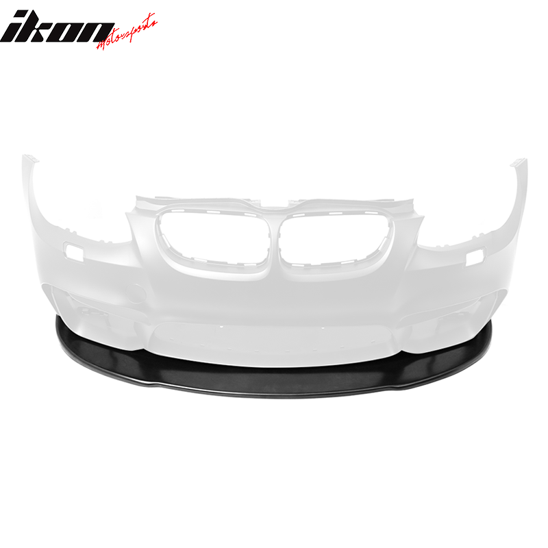 Front Bumper Lip Compatible With 2011-2013 BMW E92, V2 Style Unpainted PU Front Lip Finisher Under Chin Spoiler Add On by IKON MOTORSPORTS, 2012