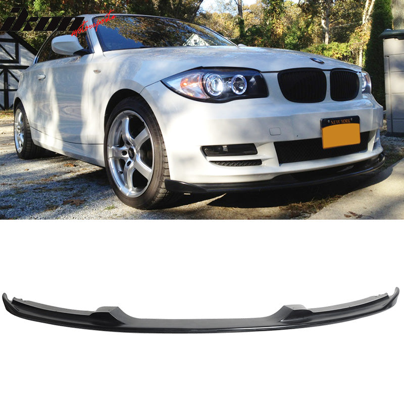 2007-2011 BMW E82 1 Series H-Style Unpainted Black Front Bumper Lip PU