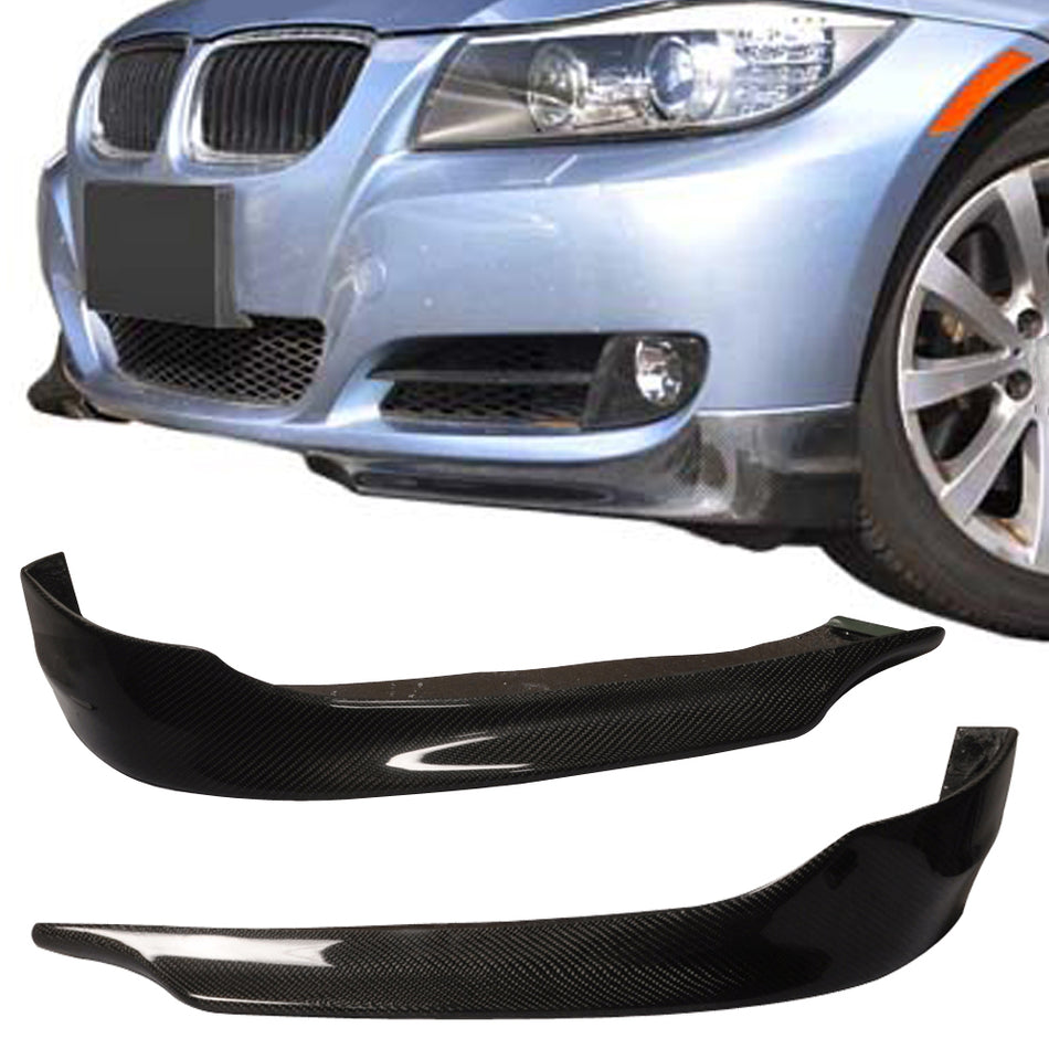 Front Bumper Lip Compatible With 2009-2012 BMW E90, Carbon Fiber CF Spoiler Splitter by IKON MOTORSPORTS, 2010 2011