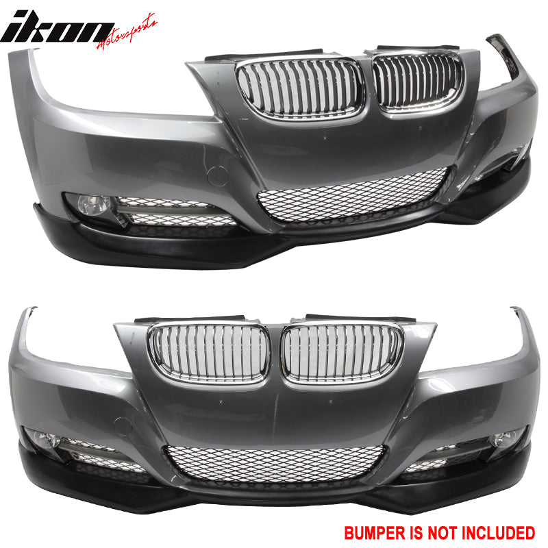 Fits 09-12 BMW E90 E91 3-Series LCI Facelift ACS Front Bumper Lip Spoiler PU