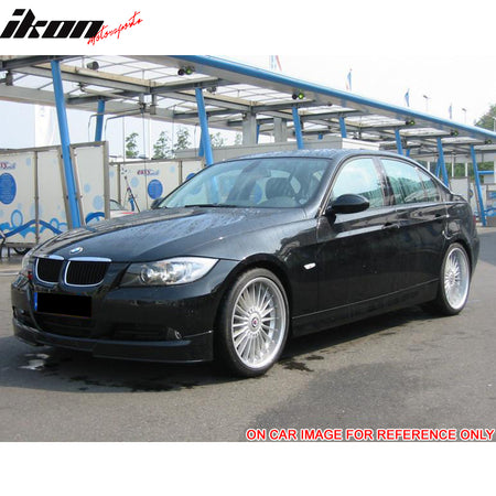 Pre-painted Front Bumper Lip Compatible With 2005-2008 BMW 3 Series E90, AP Style Painted Black Sapphire Metallic # 475 PU Air Dam Chin Diffuser Front Bumper Lip by IKON MOTORSPORTS, 2006