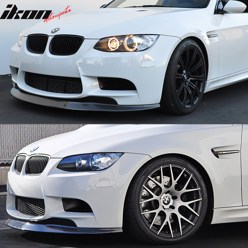 Front Bumper Lip Compatible With 2008-2013 BMW E92 E93 E90 M3 Series Coupe Sedan, C Style PU Front Lip Spoiler Splitter by IKON MOTORSPORTS