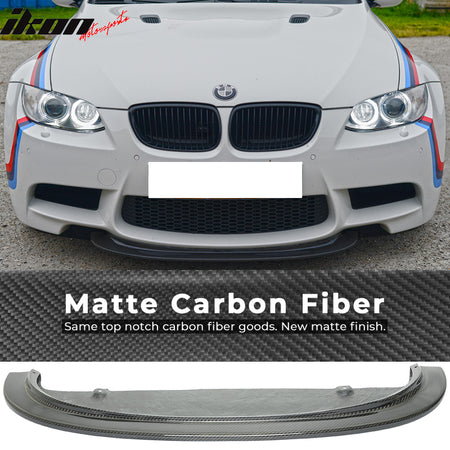 Fits 08-13 E90 E92 E93 M3 CRT Style Front Bumper Lip Spoiler - Carbon Fiber (CF)