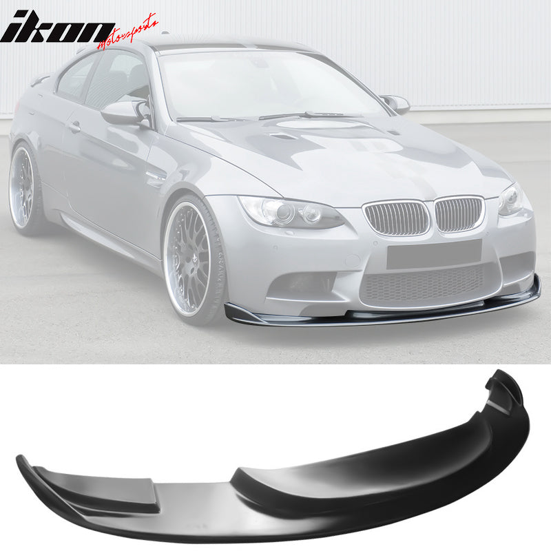 2008-2013 BMW M3 H Style Unpainted Black Front Bumper Lip Spoiler PU