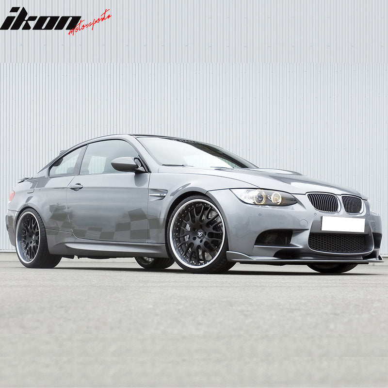 Fits 08-13 BMW M3 E90 E92 E93 H Style Front Bumper Lip Spoiler Unpainted PU