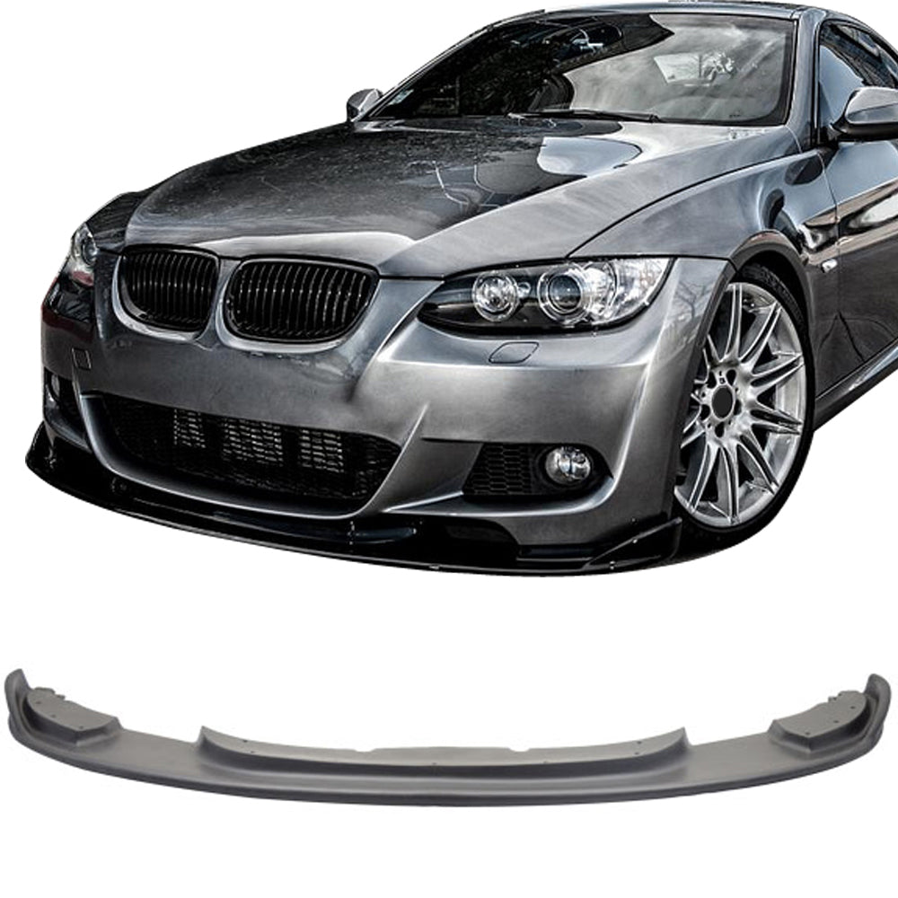 Front Bumper Lip Compatible With 2007-2010 BMW E92 E93 3 Series Coupe Pre LCI s, H Style PU Front Lip Spoiler Splitter by IKON MOTORSPORTS, 2008 2009