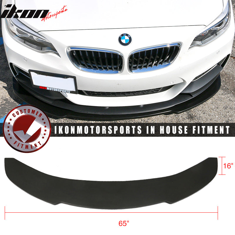 Universal V1 Style 65" x 16" Car Front Lip Spoiler Splitter PU