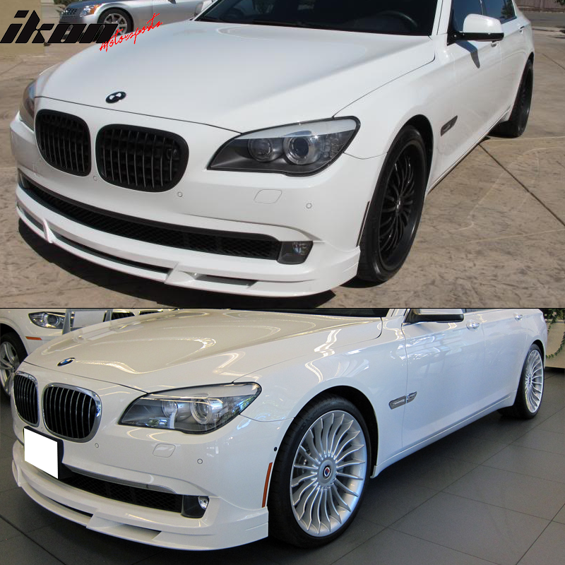 Front Bumper Lip Compatible With 2009-2012 BMW 7 Series F01 F02, B7 Style Unpainted PU Spoiler Splitter by IKON MOTORSPORTS, 2010 2011