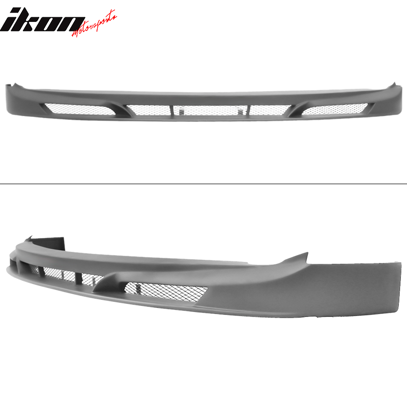 IKON MOTORSPORTS, Front Bumper Lip Compatible With 13-15 BMW 7-Series F01 F02, AP Style Black Front Lip Finisher Under Chin Spoiler Add On Polyurethane, 2014