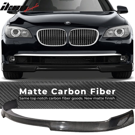 Fit 09-12 BMW F01 7-Series Sedan VRS Style Front Bumper Lip Spoiler Carbon Fiber