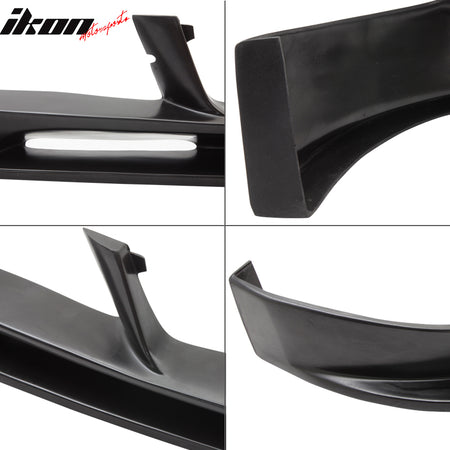 Fits 10-13 BMW F10 5 Series 3D Style Front Bumper Lip Spoiler Unpainted Black PU