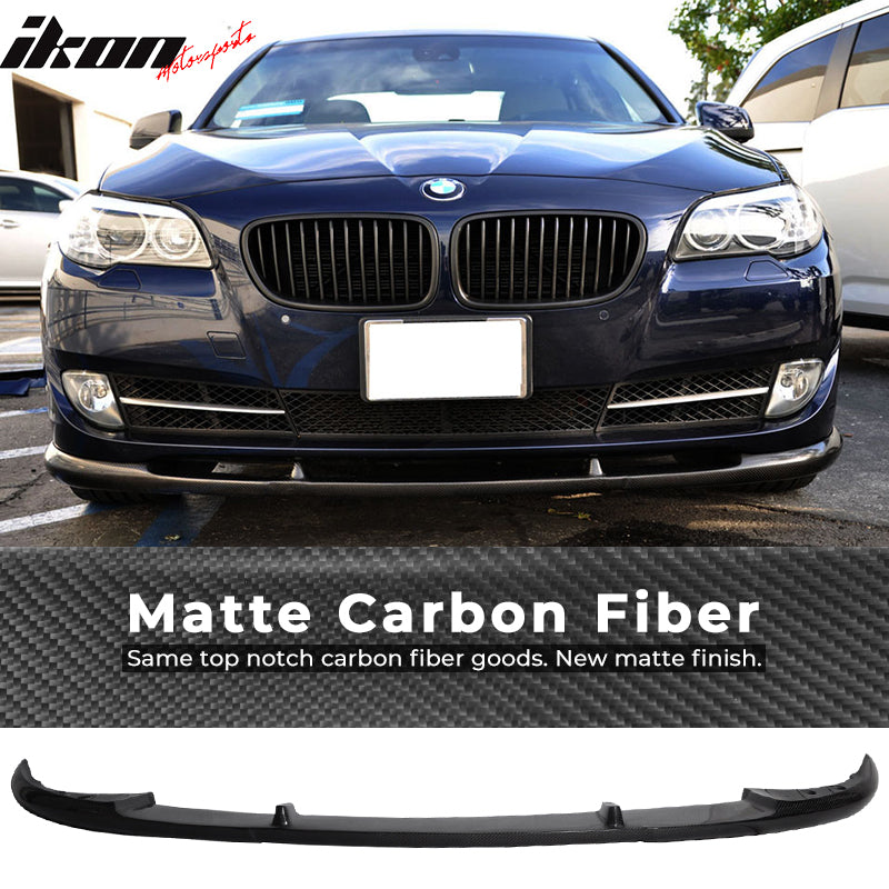 2011-2012 BMW F10 5 Series Matte Carbon Fiber Front Bumper Lip Spoiler