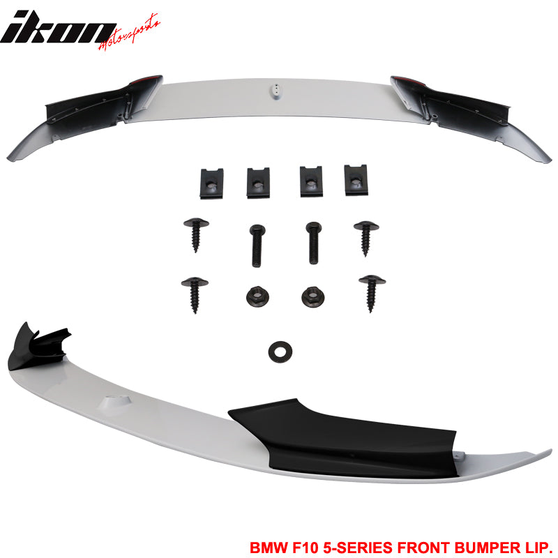 Compatible With 2011-2016 F10 5 Series Performance Front Bumper Lip Spoiler Painted Two Tone Color