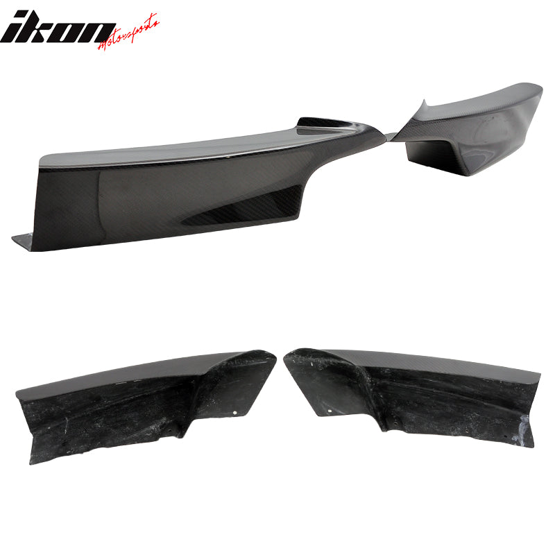 Fits 12-18 BMW F30 Sedan M-Sport Only Front Lip Splitters - Matte Carbon Fiber