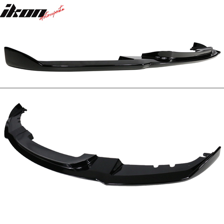 IKON MOTORSPORTS, Front Bumper Lip Compatible With 2012-2018 BMW 3 Series F30 M Sport , Matte Carbon Fiber HM Style Front Lip Spoiler Wing Chin Splitter, 2013 2014 2015 2016 2017