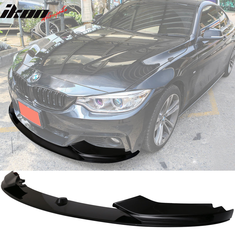 Fits 14-20 BMW F32 F33 F36 4 Series Front Lip Jet Black #668