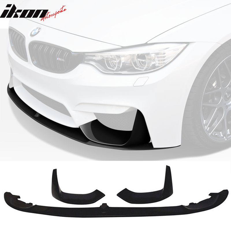 2015-2020 BMW F80 M3 F82 M4 P Style Unpainted PU Front Bumper Lip 3PC