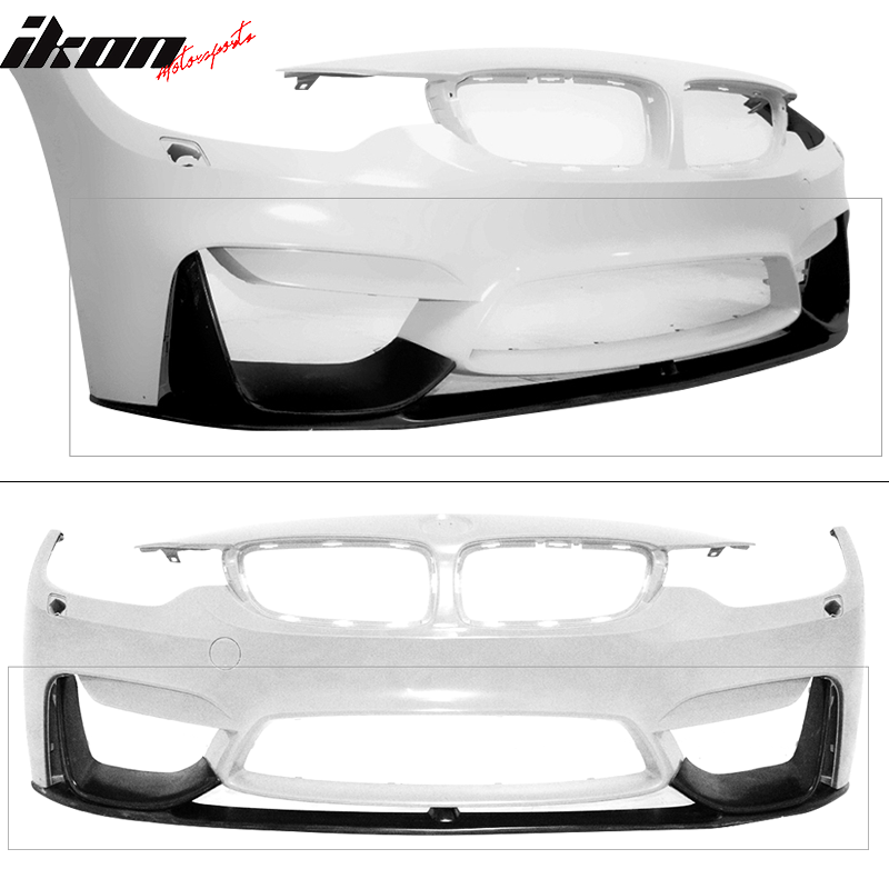 Fits 15-20 BMW F80 F82 M3 M4 P Style Front Bumper Lip Spoiler Unpainted PU