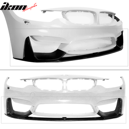 Fits 15-20 BMW F80 F82 M3 M4 P Style Front Bumper Lip Spoiler Unpainted PU