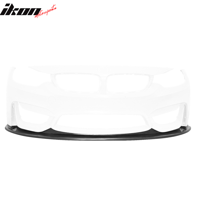 IKON MOTORSPORTS, Front Bumper Lip Compatible With 15-20 BMW F80 M3 & F82 F83 M4, Air Chin Body Kit Spoiler Lip Underbody Polyurethane PU, 2016 2017 2018 2019