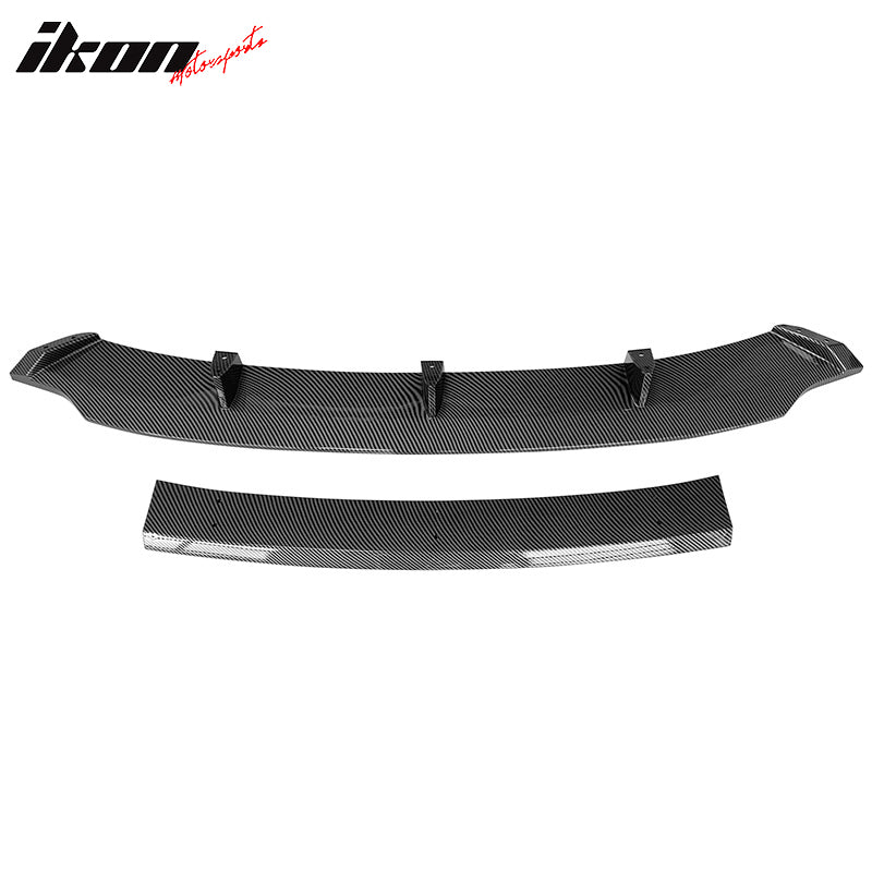 Fits 19-23 BMW G05 X5 M Sport IKON Style Front Lip 4PC ABS - Carbon Fiber Print