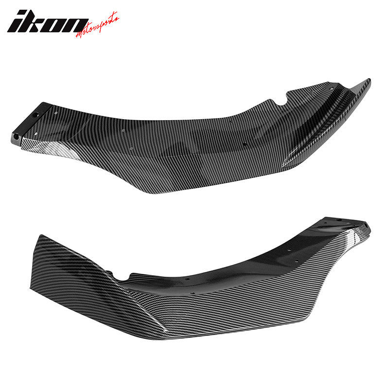 Fits 19-23 BMW G05 X5 M Sport IKON Style Front Lip 4PC ABS - Carbon Fiber Print