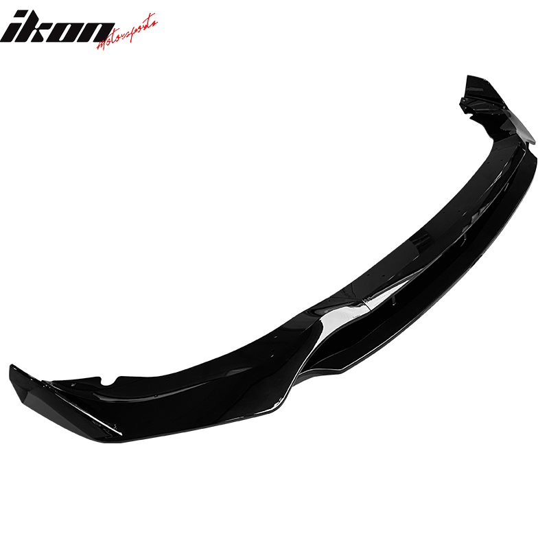 Fits 19-23 BMW G05 X5 M Sport Gloss Black Front Bumper Lip IKON Style ABS 4PC