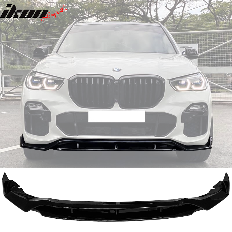 2019-2023 BMW G05 X5 M Sport IKON Gloss Black Front Bumper Lip ABS