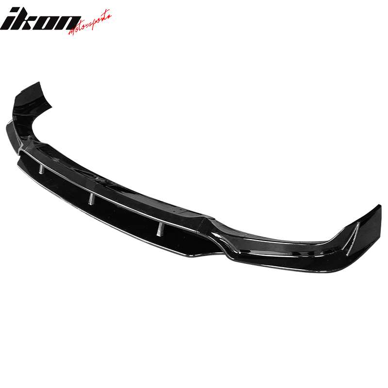 Fits 20-23 BMW G06 X6 IKON Front + Rear Bumper Lip + 2PC Side Skirts Gloss Black