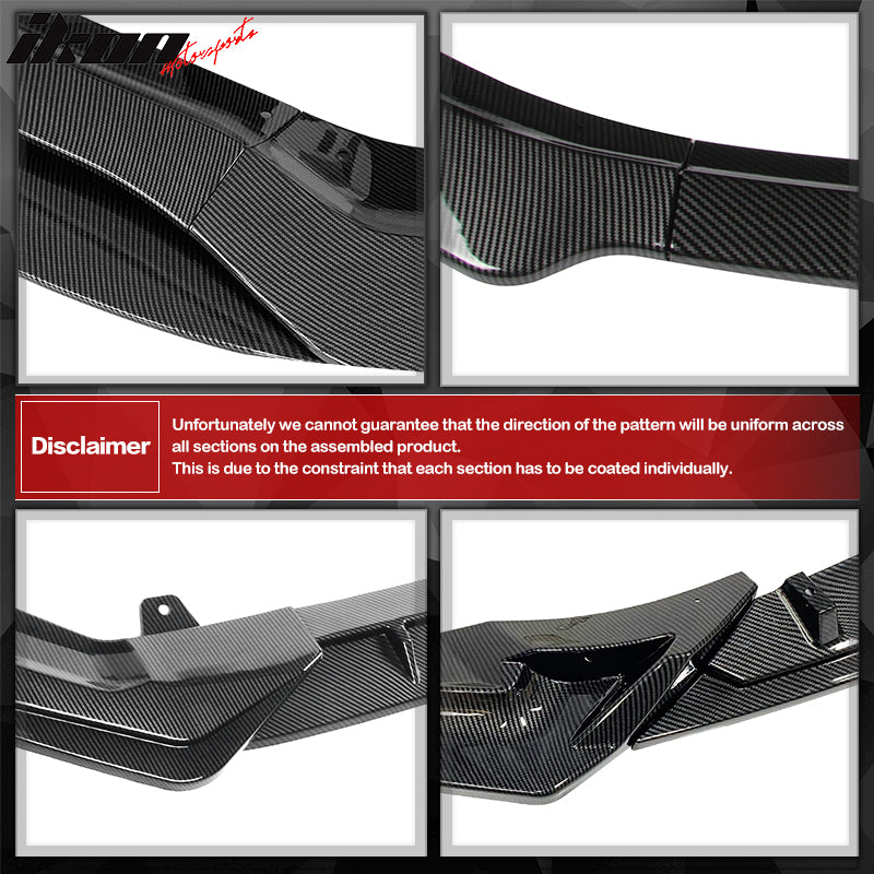 Fits 23-25 BMW G20 3 Series M Sport M340i IKON Front Lip Carbon Fiber Print - PP