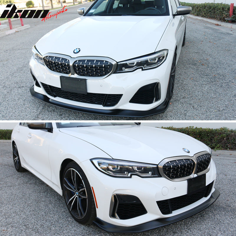 Fits 19-22 BMW 3 Series G20 M Sport IKON Front Bumper Lip Spoiler Painted Color