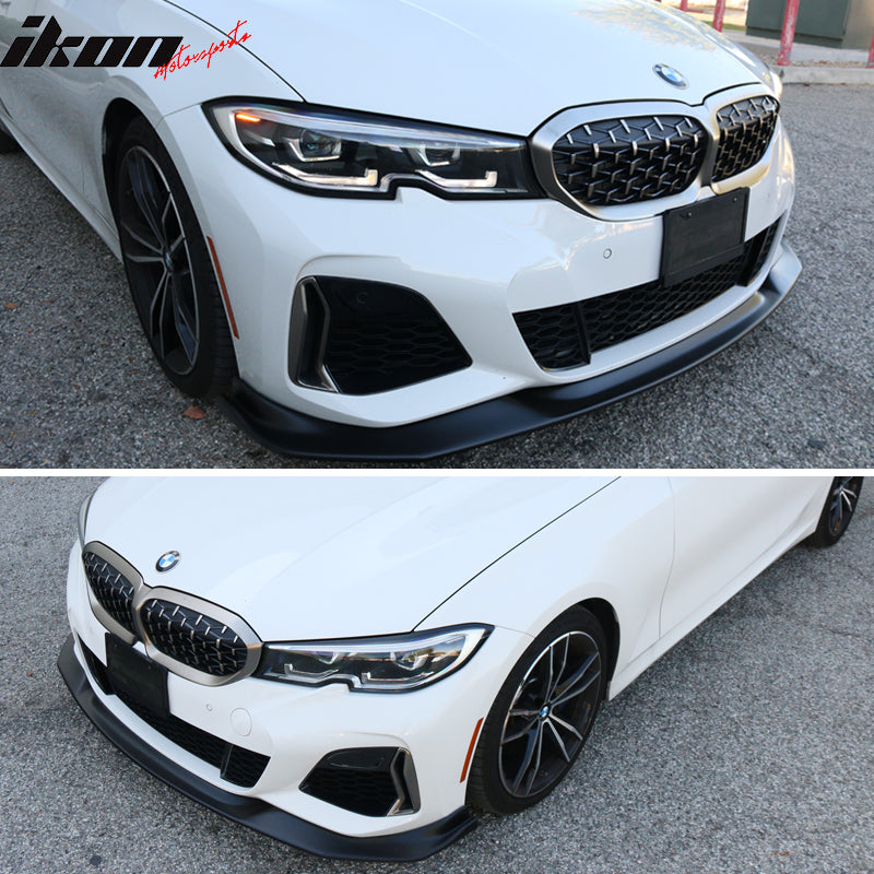 Fits 19-22 BMW 3 Series G20 M Sport IKON Front Bumper Lip Spoiler Painted Color