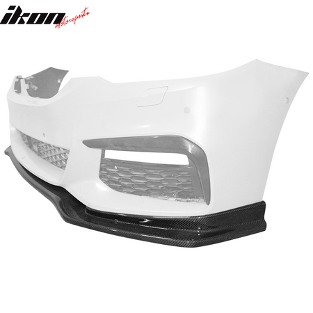 Fits 17-20 BMW G30 5 Series M Sport Front Bumper Lip Spoiler Carbon Fiber CF