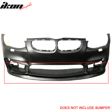 V1 Style PU Front Bumper Lip For 11-13 BMW E92 LCI Models