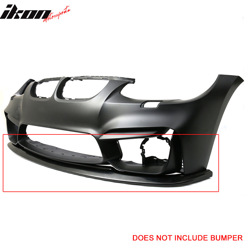 V1 Style PU Front Bumper Lip For 11-13 BMW E92 LCI Models