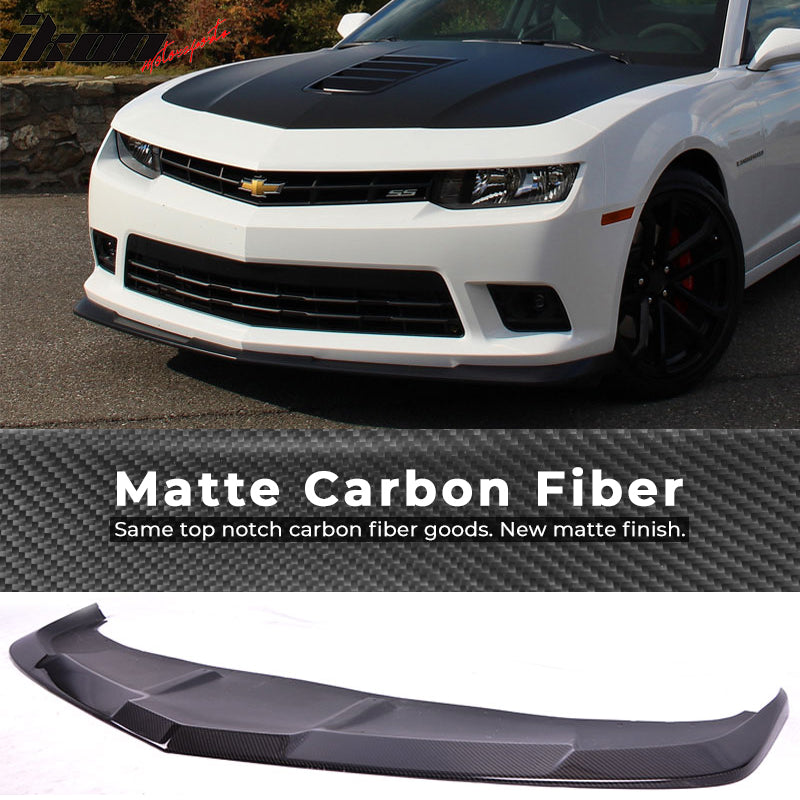 Fits 14-15 Chevrolet Camaro SS 1LE Style Front Bumper Lip - Carbon Fiber CF