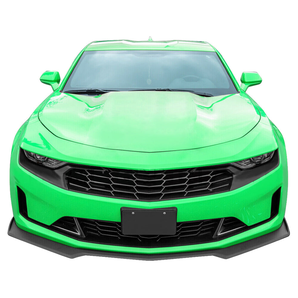 IKON MOTORSPORTS, Front Bumper Lip Compatible with 2016-2023 Chevy Camaro, 1LE Style ABS Plastic Front Air Chin Dam Bodykit Underbody Lip Spoiler Splitter