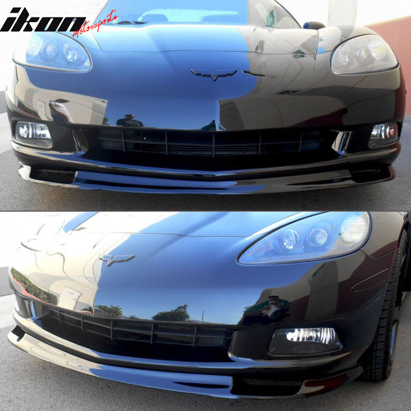 2005-2013 Chevy Corvette C6 Base V6 ZR1 Style Front Bumper Lip PU