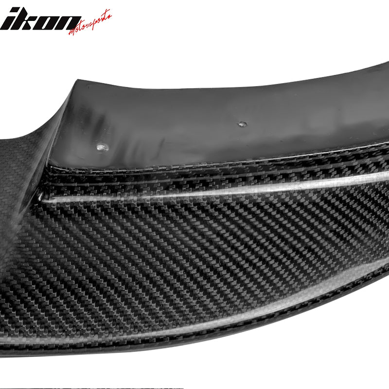 IKON MOTORSPORTS, Front Bumper Lip Compatible With 2005-2013 Corvette ZR1 Z2006 Grand Sport, Matte Carbon Fiber ZR1 Style Front Lip Spoiler Wing Chin Splitter, 2006 2007 2008 2009 2010 2011 2012