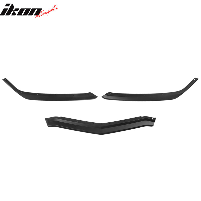 Fits 20-25 Chevrolet Corvette C8 Z51 Style Texture Black 3PC Front Bumper Lip PP