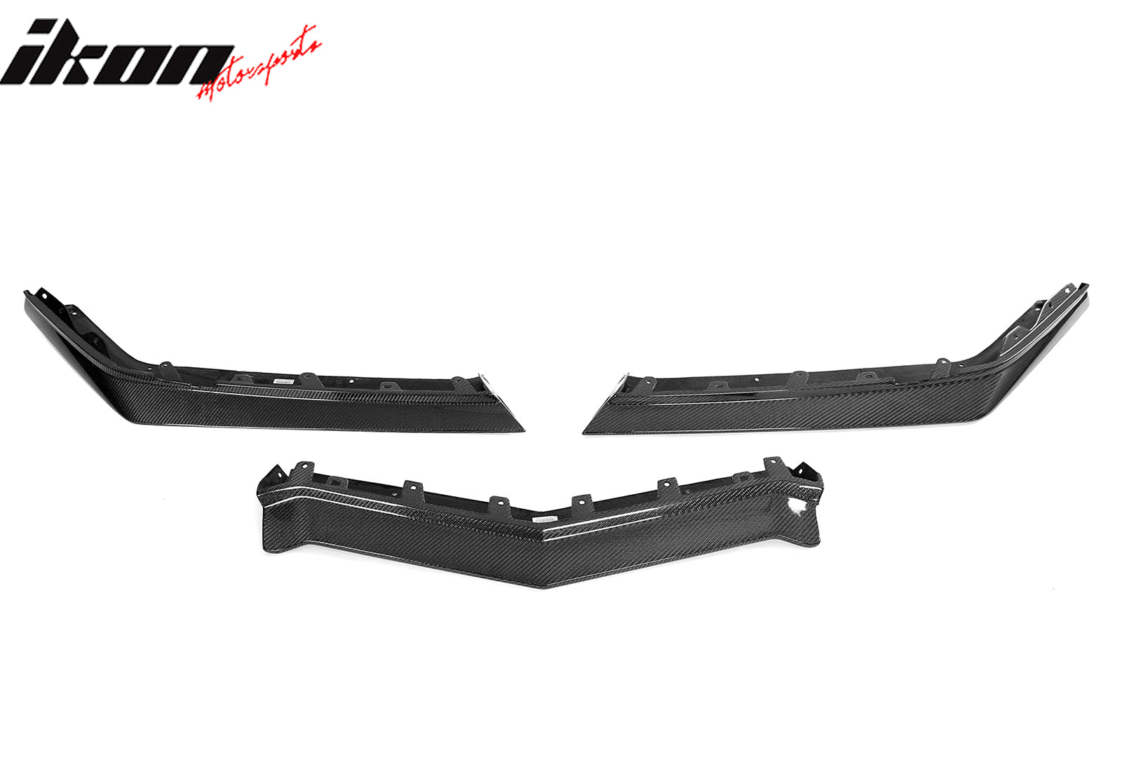 Fits 23-25 Chevrolet Corvette C8 Z06 E-Ray ZR1 Front Bumper Lip Carbon Fiber 3PC