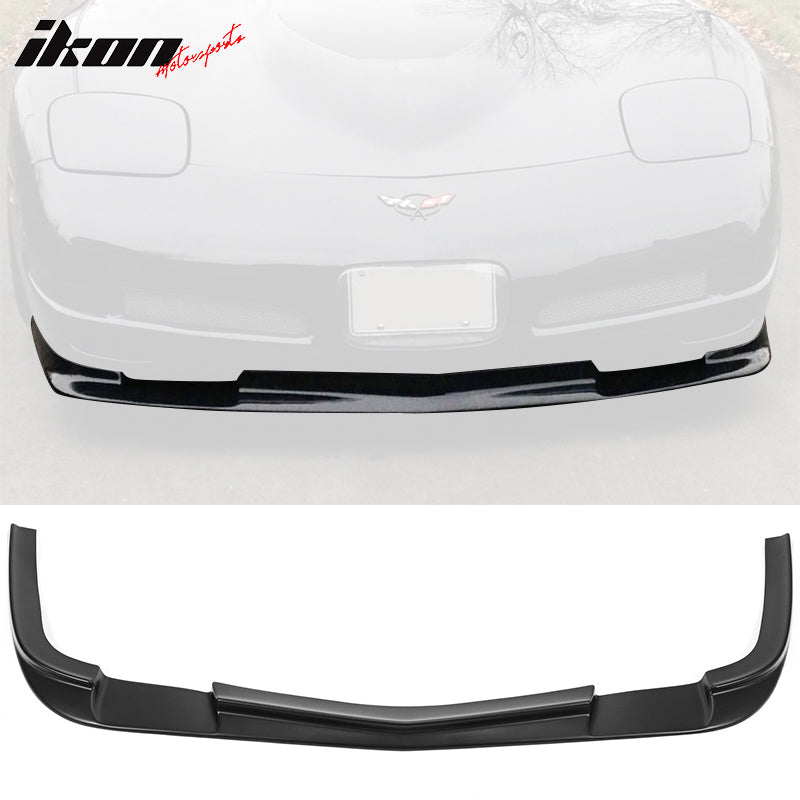 1997-2004 Chevy Corvette C5 ZR1 Style Unpainted Black Front Bumper Lip