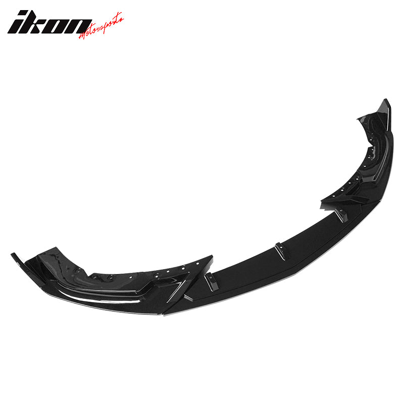 IKON MOTORSPORTS, 3PCS Front Bumper Lip Compatible with 2020-2023 Cadillac CT4, Front Bumper Spoiler Splitter Kit PP