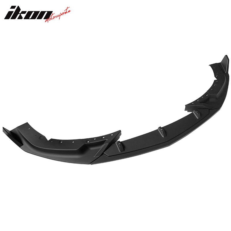 IKON MOTORSPORTS, 3PCS Front Bumper Lip Compatible with 2020-2023 Cadillac CT4, Front Bumper Spoiler Splitter Kit PP