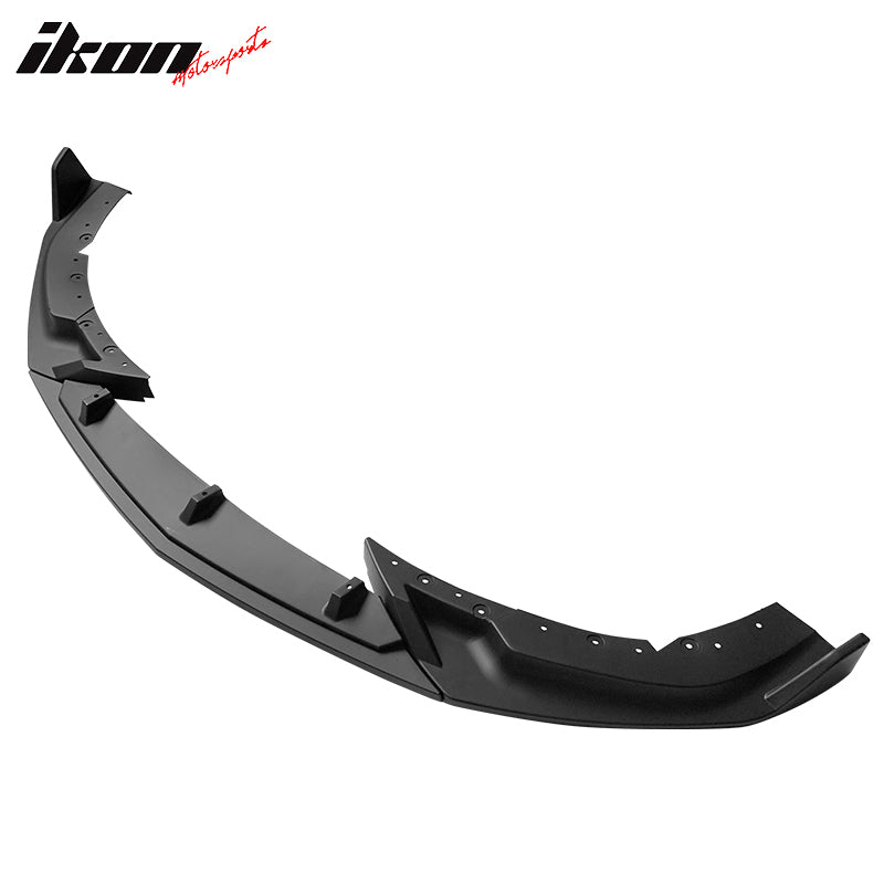 IKON MOTORSPORTS, 3PCS Front Bumper Lip Compatible with 2020-2023 Cadillac CT4, Front Bumper Spoiler Splitter Kit PP